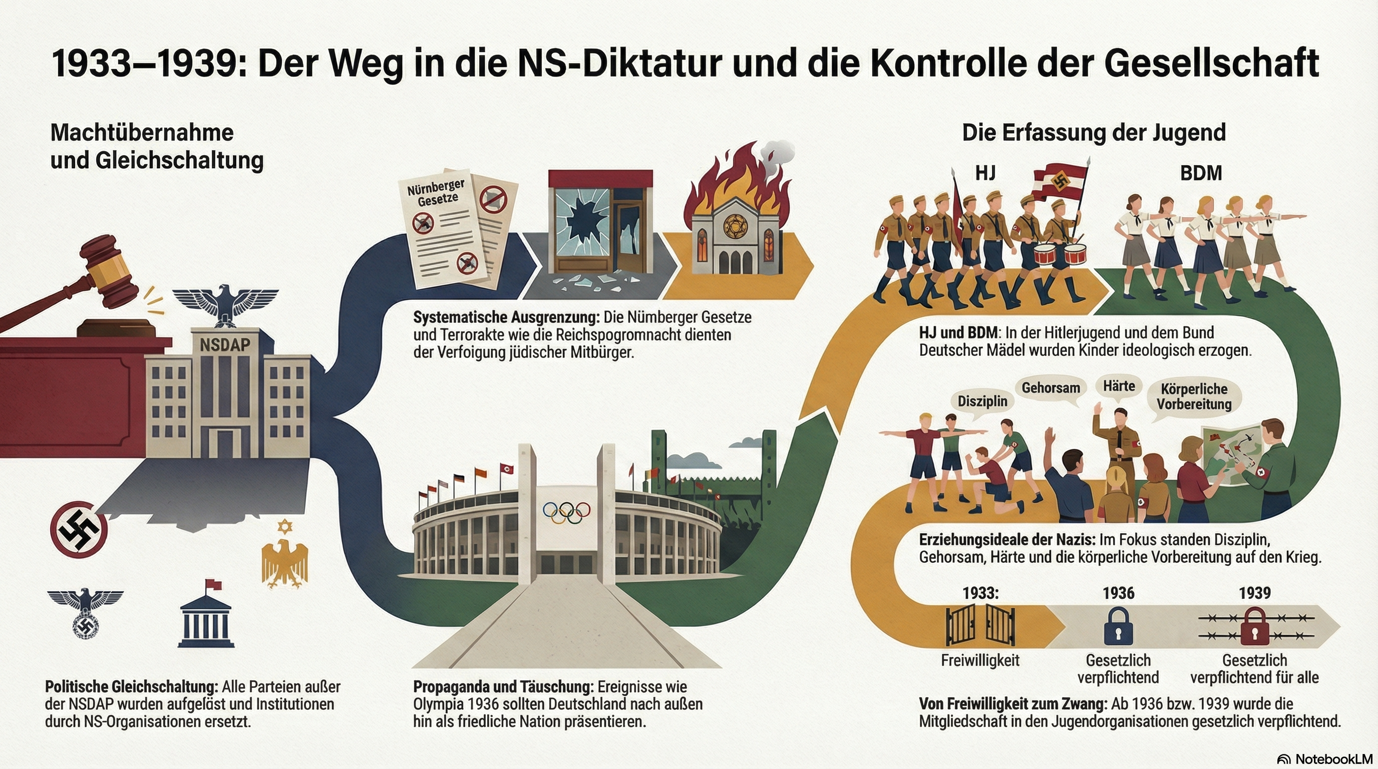 Infografik für Kapitel 2 (1933 bis 1939)
